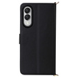 Puzdro s chlopňou pre Samsung Galaxy S25 Edge, Crossbody Leather Wallet, čierne