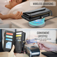Puzdro CASEME pre Samsung Galaxy S25 FE, RFID Leather Wallet, s popruhom cez rameno, čierne
