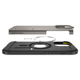 Puzdro Spigen pre iPhone 16 Pro Max, Tough Armor Mag MagSafe, sivé + tvrdené sklo 9H