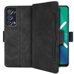 Klapkové puzdro pre Oppo Reno6 Pro 5G, Card Slot, čierne