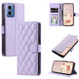 Puzdro s chlopňou pre Motorola Moto G24 / G24 Power / G04, Rhombus Crossbody Leather, fialové