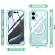 Puzdro pre iPhone 16 Plus, Shockproof, so sklom, pre MagSafe, zelený