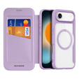 Puzdro Dux Ducis pre iPhone Air, Skin X Pro, s chlopňou, pre MagSafe, fialové
