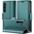 Puzdro pre Samsung Galaxy A25 5G, ERBORD Glossy Litchi, flipová peňaženka, zelený