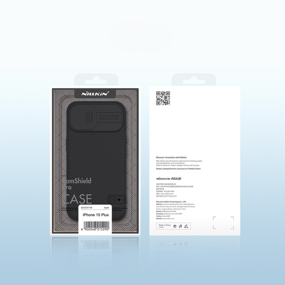 Pancierované puzdro Nillkin pre iPhone 15 Plus, CamShield Pro, čierne