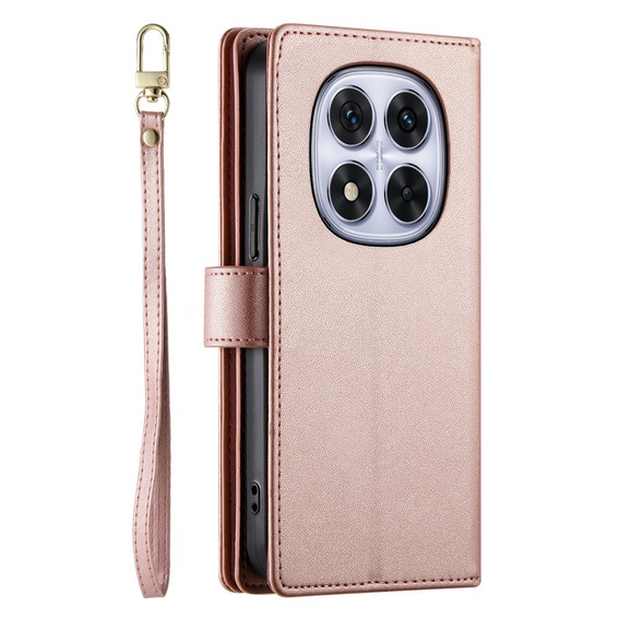 Klapkové puzdro pre Xiaomi Redmi Note 14 Pro 5G / Poco X7 5G, Wallet Zipper Pocket, ružové