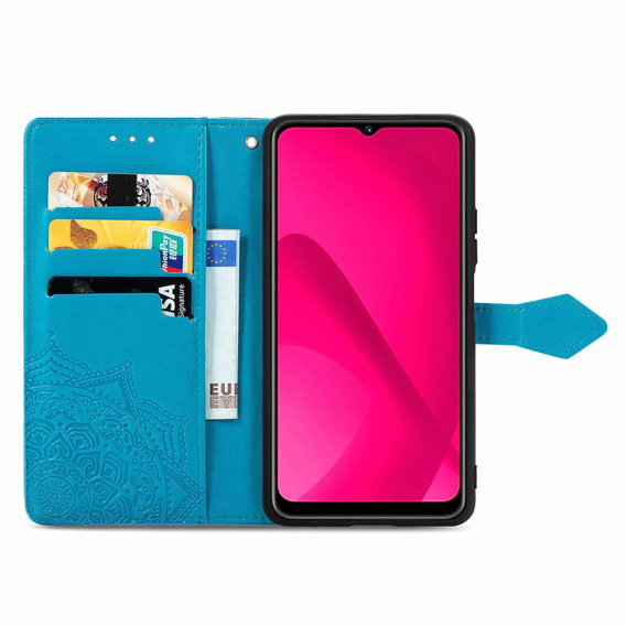 Klapkové puzdro pre T Phone 2 5G, Mandala, modré