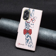 Klapkové puzdro pre Oppo A38 4G / Oppo A18 4G, Wallet, Giraffe ružové