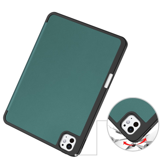 Puzdro pre iPad Pro 11" 2024 (5 gen.), Smartcase s priestorom pre stylus, zelený