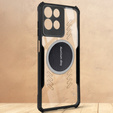 Puzdro pre Motorola Moto G15 / Motorola Moto G15 Power, s magnetickým štítkom, transparentné / čierne