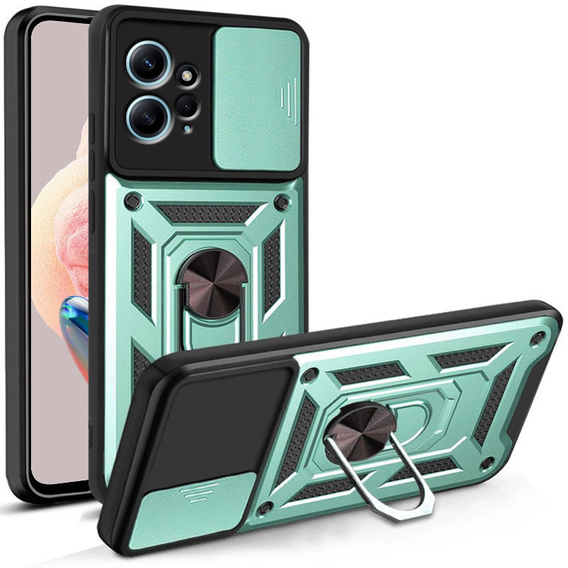 Obal na mobil pre Xiaomi Redmi Note 12 4G, CamShield Slide, zelené