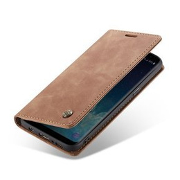CASEME puzdro pre Samsung Galaxy S8, Leather Wallet Case, hnedé