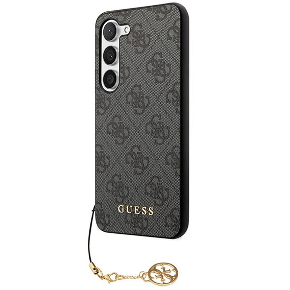 GUESS Obal na mobil pre Samsung Galaxy A55, 4G Charms Collection Hardcase, sivé