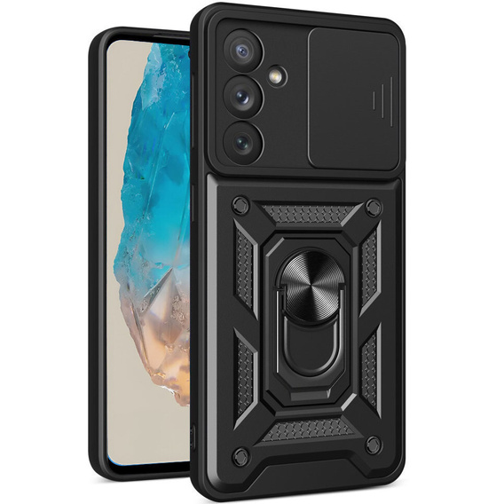 Obal na mobil pre Samsung Galaxy M35, CamShield Slide, čierne