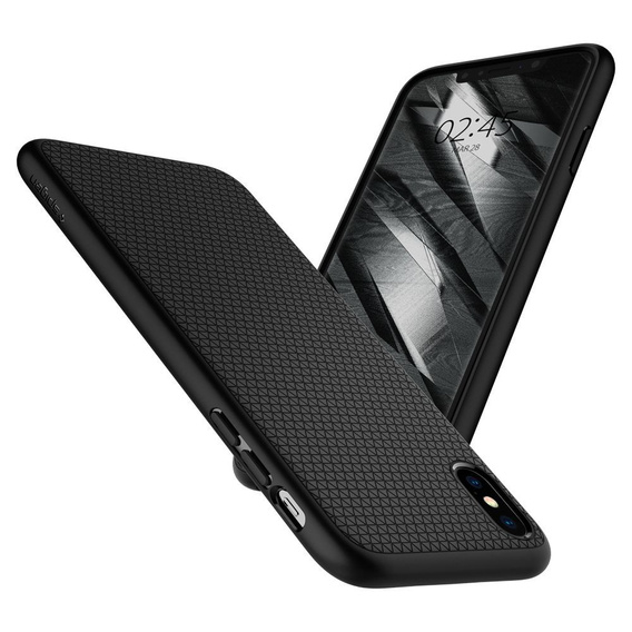 Puzdro Spigen Liquid Air matte black pre Apple iPhone X / Xs