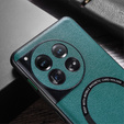Obal na mobil pre OnePlus 12 5G, Leather Hybrid MagSafe, zelený