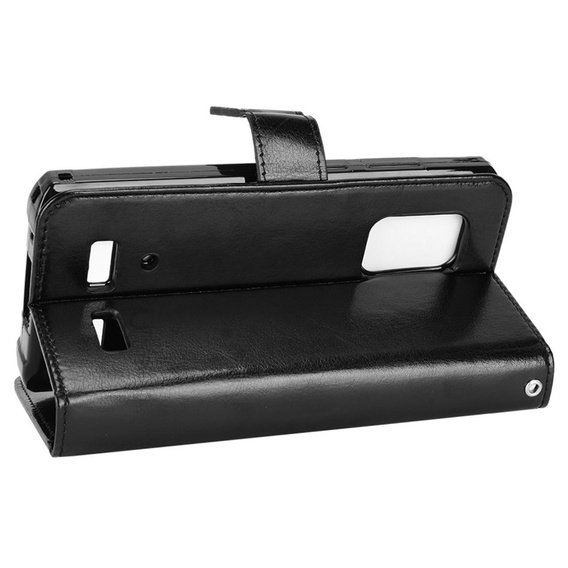 Klapkové puzdro pre Ulefone Armor X10 / X10 Pro, Crazy Horse Wallet, čierne