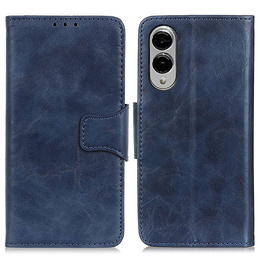 Klapkové puzdro pre Samsung Galaxy S25 Edge, Crazy Horse Wallet, modré