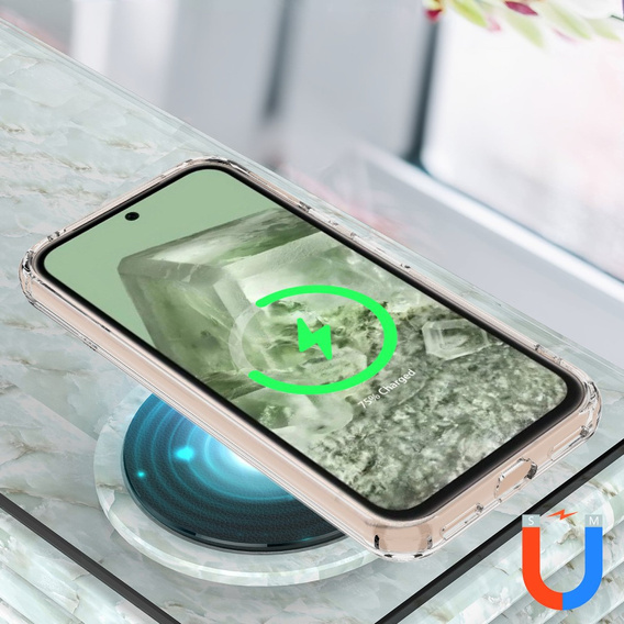 Puzdro pre Google Pixel 8A, Fusion Hybrid, pre MagSafe, priehľadné