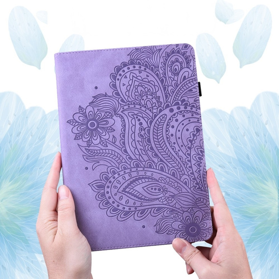 Puzdro s chlopňou pre Xiaomi Redmi Pad SE 11", flower, fialové