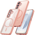 Matné puzdro pre iPhone 17 Pro, pre MagSafe, priesvitné ružové