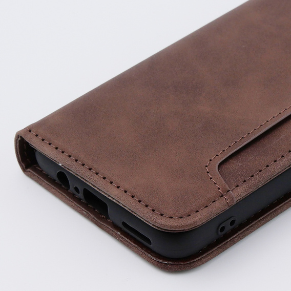 Klapkové puzdro pre Motorola Moto G54 5G, Card Slot, hnedé