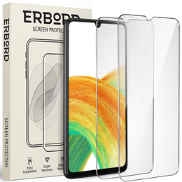 2x tvrdené sklo pre Samsung Galaxy A33 5G, ERBORD 9H Hard Glass na displeji