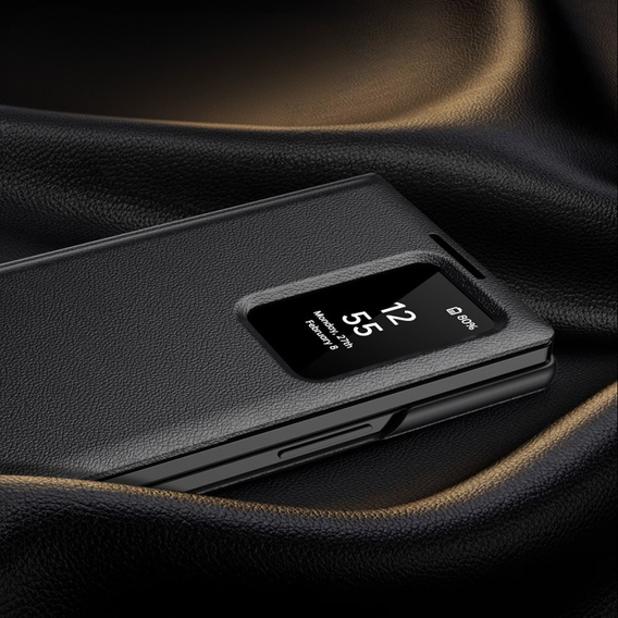 Flipové puzdro pre Samsung Z Fold5 5G, Smart View Wallet, čierne