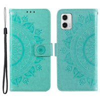 Klapkové puzdro pre Motorola Moto G73 5G, Mandala Flower, zelený