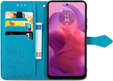 Klapkové puzdro pre Motorola Moto E14, Mandala, modré