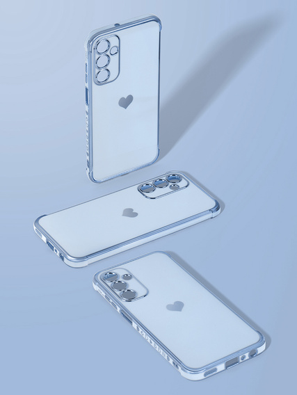 Puzdro pre Samsung Galaxy A26, Electro heart, modré + sklo 9H