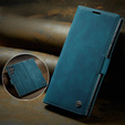CASEME puzdro pre Samsung Galaxy S22 Ultra, Leather Wallet Case, zelený