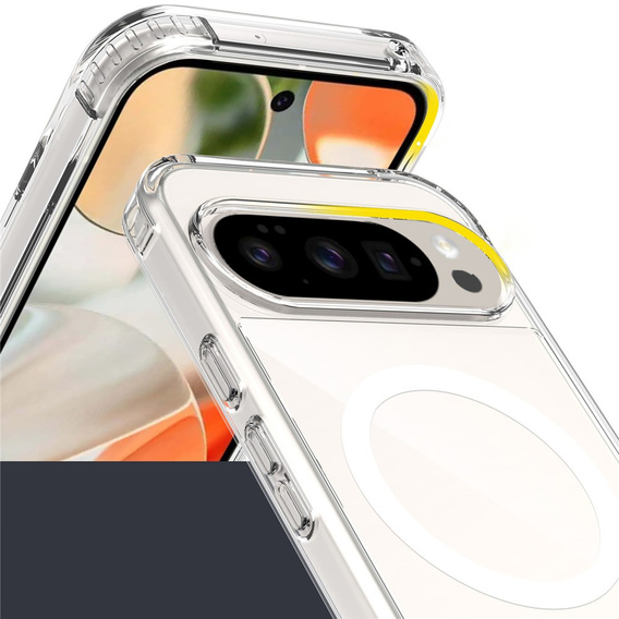 Puzdro pre Google Pixel 9 Pro XL, Fusion Hybrid, pre MagSafe, priehľadné