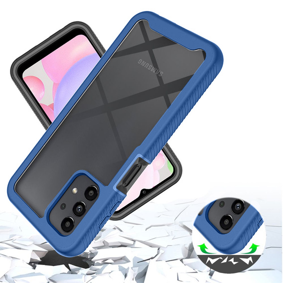 Puzdro pre Samsung Galaxy A13 4G, Shockproof, s fóliou, modré