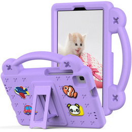 Detské puzdro pre Samsung Galaxy Tab A7 Lite 8.7 T220/T225, Cute Patterns, so stojanom, fialové