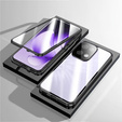 Puzdro pre Oppo Reno 13, Magnetic Dual Glass, čierne