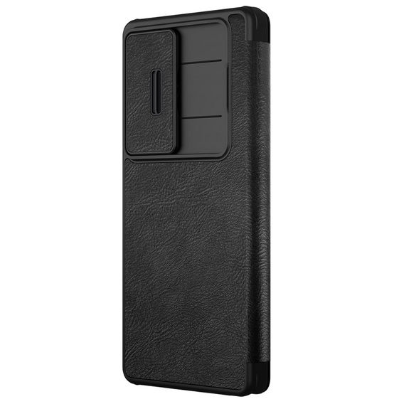 Flipové puzdro NILLKIN pre Samsung Galaxy S25 Ultra, CamShield Qin Pro, kožené, čierne