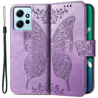 Klapkové puzdro pre Xiaomi Redmi Note 12 4G, Butterfly, fialové