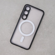 Magnetické puzdro Dual Glass MagSafe pre Samsung Galaxy S23, čierne