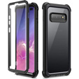 Obal na mobil pre Samsung Galaxy S10 Plus, Dexnor Full Body Rugged, transparentné / čierne