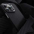 Puzdro BENKS Kevlar pre iPhone 15 Pro Max, pre MagSafe, Carbon Fiber, čierne