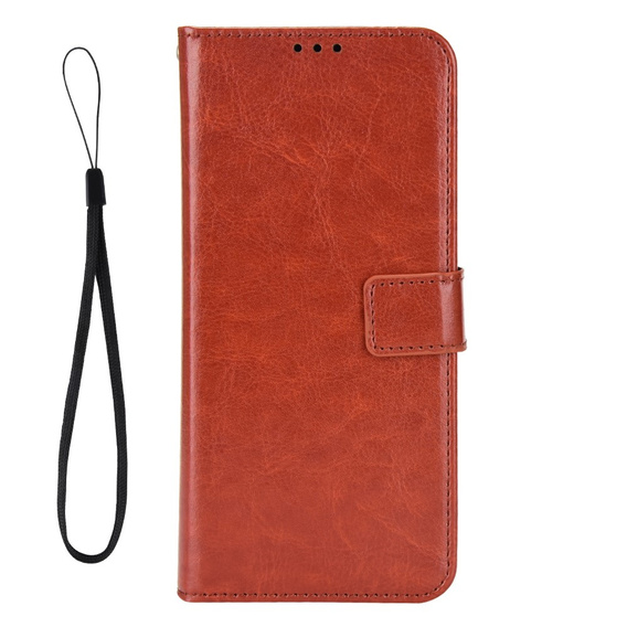 Klapkové puzdro pre Motorola Edge 60 / 60 Fusion, Crazy Horse Wallet, hnedé
