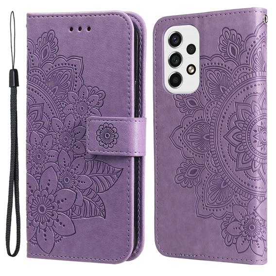 Klapkové puzdro pre Samsung Galaxy A53 5G, Mandala Flower, fialové