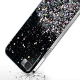 Obal na mobil pre Xiaomi Redmi 10, Glittery, čierne