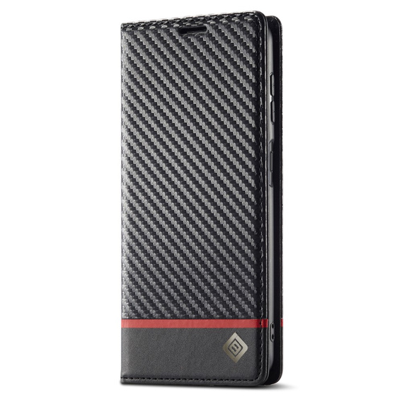 Flipové puzdro pre Samsung Galaxy S25, Carbon LC.IMEEKE, čierne