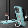 Puzdro pre Xiaomi Redmi Note 14 5G, Military MagSafe, modré + sklo 9H