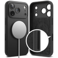 Puzdro Ringke pre iPhone 17 Pro Max, silikónové magnetické puzdro MagSafe, čierne