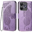 Klapkové puzdro pre Realme C61, Butterfly, fialové