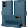 Puzdro pre Oppo Reno 13F / Oppo Reno 13FS, ERBORD Glossy Litchi, flipová peňaženka, modré