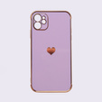 Obal na mobil pre Apple iPhone 11, Electro heart, fialové